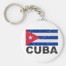 Drapeau de cru du Cuba Porte-clés