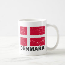 Drapeau de cru du Danemark Tasse À Café