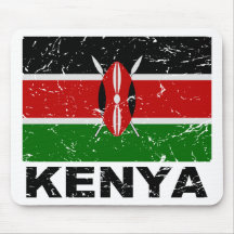 Drapeau de cru du Kenya Tapis De Souris