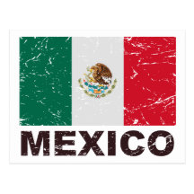 Drapeau de cru du Mexique Cartes Postales