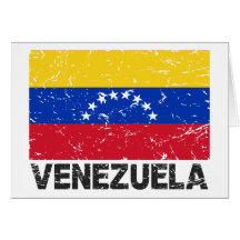 Drapeau de cru du Venezuela Carte De Vœux