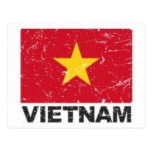 Drapeau de cru du Vietnam Carte Postale