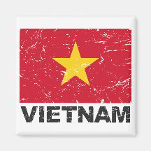 Drapeau de cru du Vietnam Aimants Pour Réfrigérateur