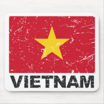 Drapeau de cru du Vietnam Tapis De Souris
