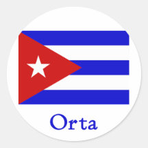 Drapeau de Cubain d'Orta Autocollant