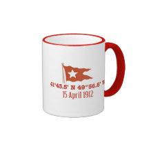 Drapeau de descente titanique d'étoile de coordonn tasse à café