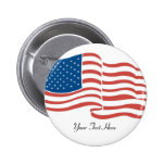 Drapeau de Etats-Unis-Ondulation Pin's Avec Agrafe