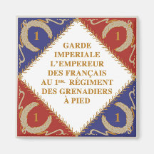 drapeau de garde impériale aimant pour réfrigérateur