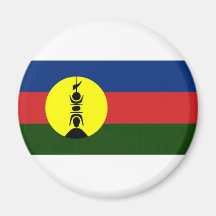 Drapeau de gens du pays de la Nouvelle-Calédonie K Aimant