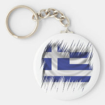 Drapeau de Grec de défibreurs Porte-clefs