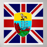 Drapeau de haute qualité de la Sainte-Hélène Posters