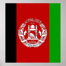 Drapeau de haute qualité de l'Afghanistan Poster