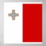 Drapeau de haute qualité de Malte Poster
