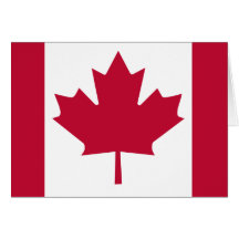 Drapeau de haute qualité du Canada Cartes De Vœux