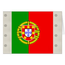Drapeau de haute qualité du Portugal Cartes De Vœux