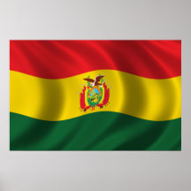 Drapeau de la Bolivie Posters
