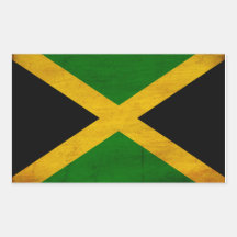 Drapeau de la Jamaïque Autocollant En Rectangle