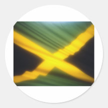 Drapeau de la Jamaïque Autocollant Rond