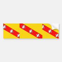 Drapeau de la Lorraine, France Autocollant Pour Voiture