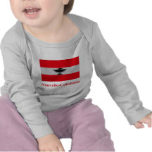 Drapeau de la Nouvelle-Calédonie avec le nom en fr T-shirt