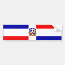 Drapeau de la République Dominicaine Autocollant Pour Voiture