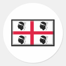 Drapeau de la Sardaigne Adhésifs Ronds