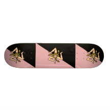 Drapeau de la Sicile (rose et noir), Italie Skateboards Personnalisables
