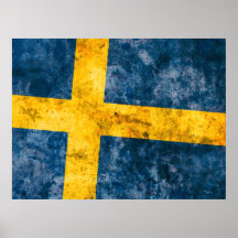 Drapeau de la Suède Affiches