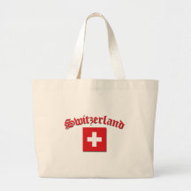 Drapeau de la Suisse (w/inscription) Sacs En Toile