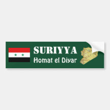 Drapeau de la Syrie + Adhésif pour pare-chocs de c Adhésif Pour Voiture