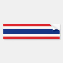 Drapeau de la Thaïlande, Thaïlande Autocollant Pour Voiture