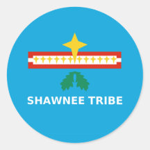 Drapeau de la tribu de Shawnee de l'Oklahoma Autocollants