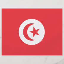 Drapeau de la Tunisie Prospectus En Couleur