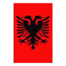 Drapeau de l'Albanie Motifs Pour Papier À Lettre