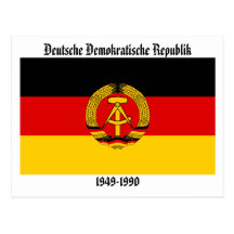 Drapeau de l'Allemagne de l'Est Carte Postale