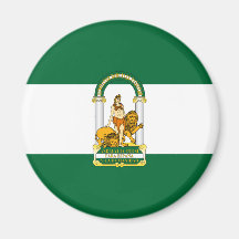 Drapeau de l'Andalousie, Espagne Aimants