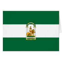 Drapeau de l'Andalousie, Espagne Carte De Vœux