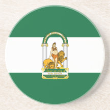 Drapeau de l'Andalousie, Espagne Dessous De Verre