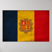 Drapeau de l'Andorre Affiche