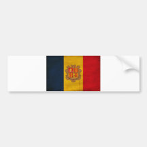 Drapeau de l'Andorre Autocollants Pour Voiture