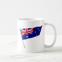 Drapeau de l'Australie dans le vent Mug