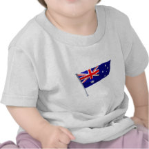 Drapeau de l'Australie dans le vent T-shirts