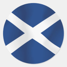 Drapeau de l'Ecosse Adhésif Rond
