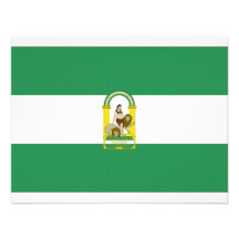 Drapeau de l'Espagne Andalousie Invitations Personnalisées