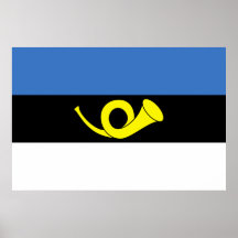 Drapeau de l'Estonie postale, Estonie Affiche
