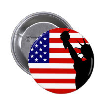 Drapeau de liberté pin's avec agrafe