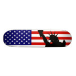 Drapeau de liberté skateboard