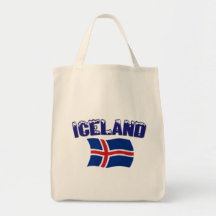 Drapeau de l'Islande (w/inscription) Sac Fourre-tout