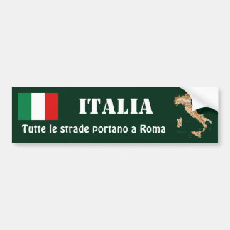 Drapeau de l'Italie + Adhésif pour pare-chocs de Autocollant De Voiture