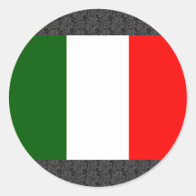 Drapeau de l'Italie Adhésifs Ronds